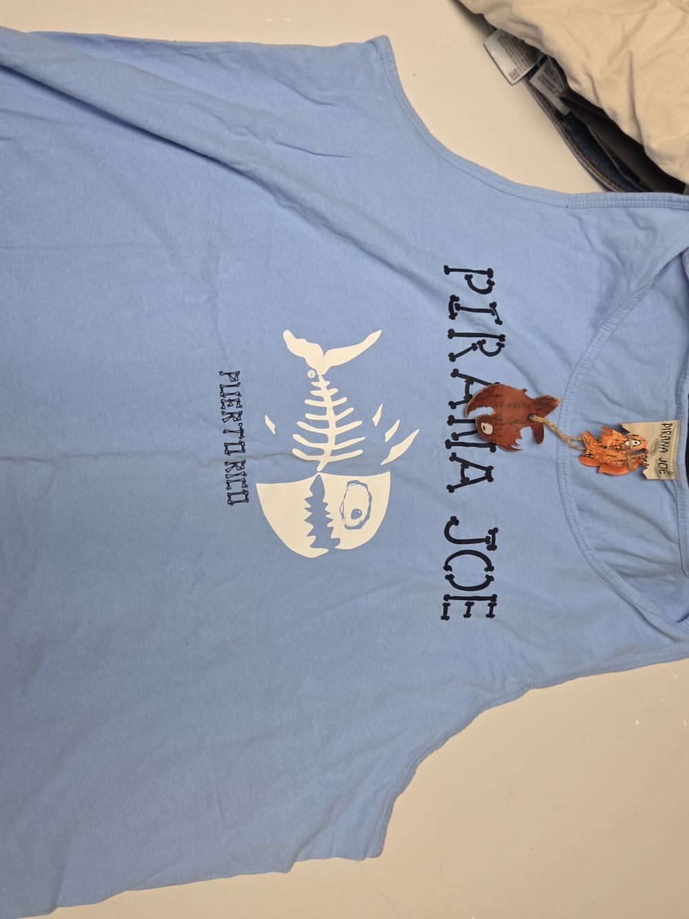 Mens Light Blue Graphic Tank Top